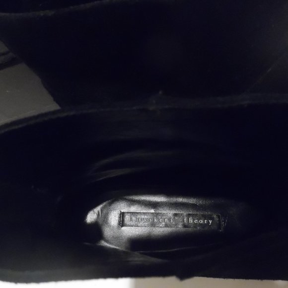 THEYSKENS THEORY Cropped Amaya Suede Ankle Boots Casual‎ Black Booties Shoes 7 - Picture 8 of 11